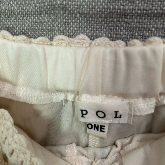 12. NWOT POL Stylish Black and Cream Crochet Pants - Picture 7 of 7